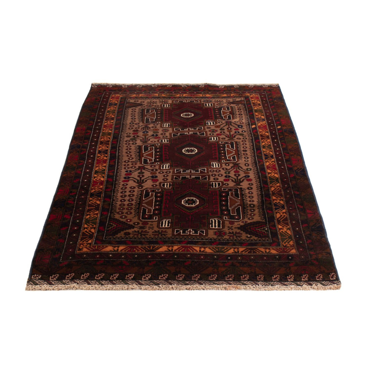 Tapis de couloir Tapis Belutsch - 209 x 107 cm - rouille