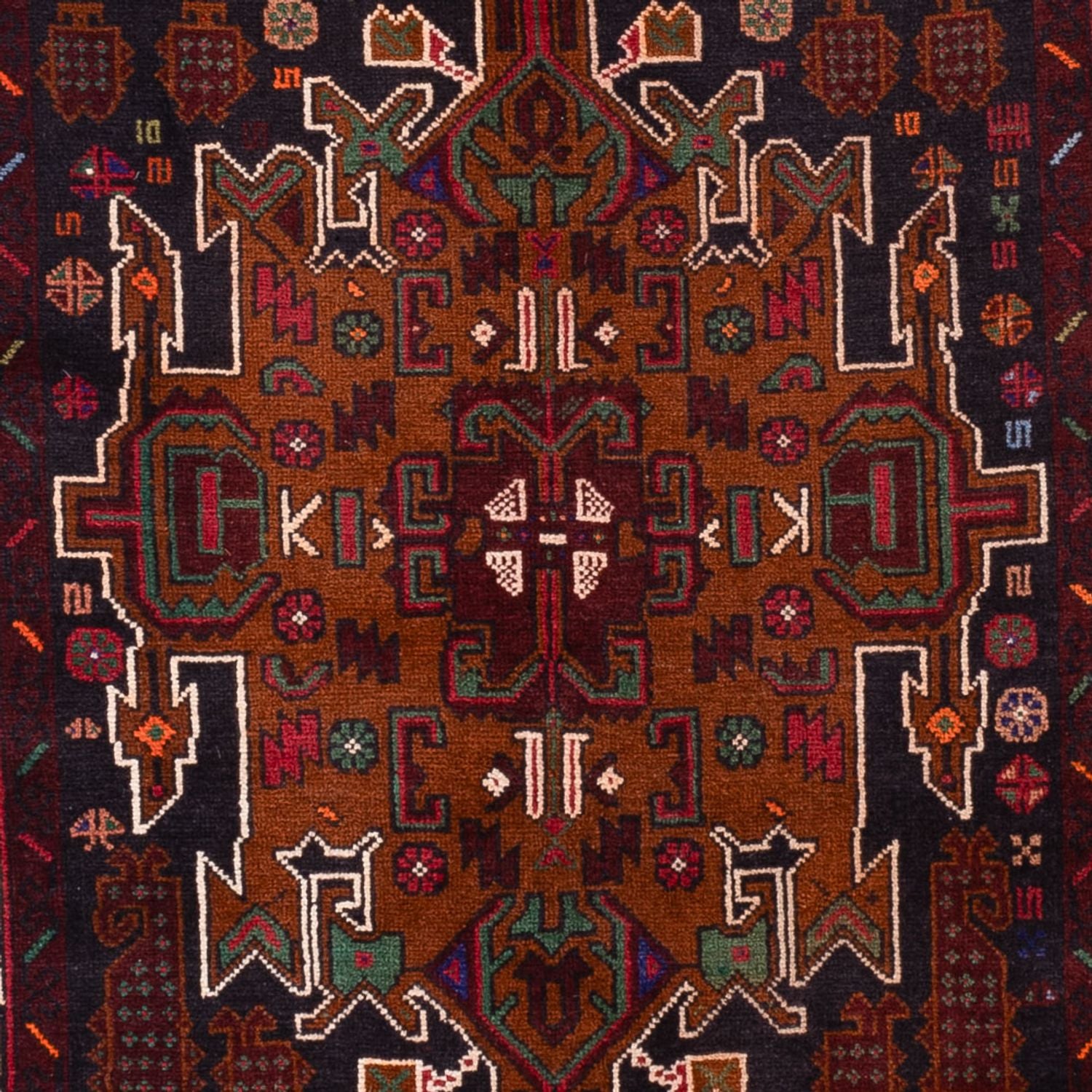 Tapis de couloir Tapis Belutsch - 222 x 103 cm - rouge foncé