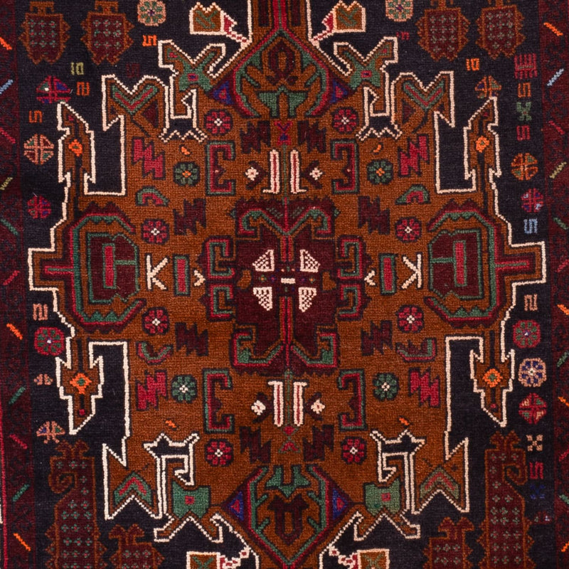 Tapis de couloir Tapis Belutsch - 222 x 103 cm - rouge foncé