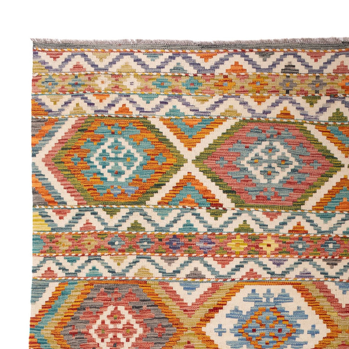 Tapis Kelim - Splash - 304 x 209 cm - multicolore