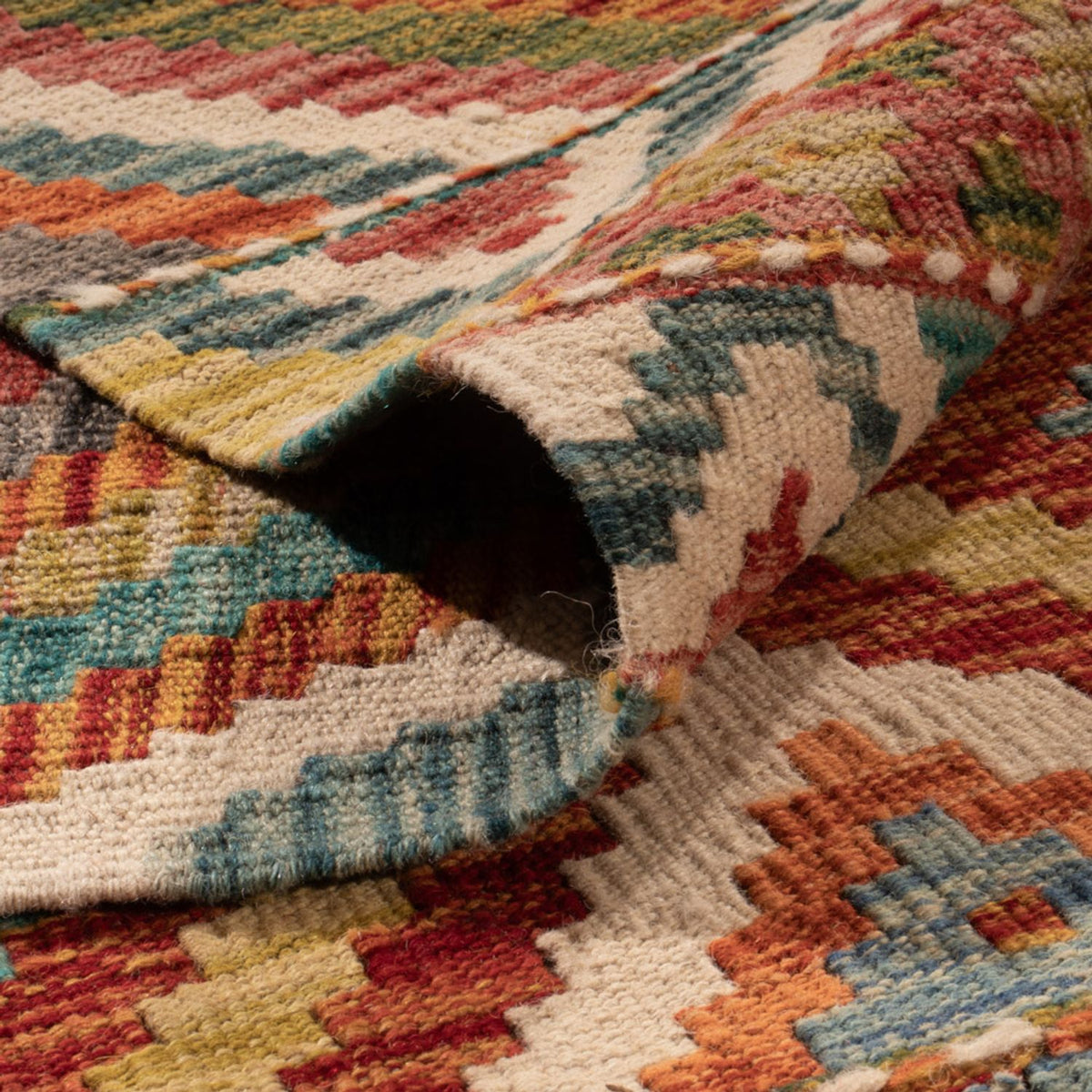 Tapis Kelim - Splash - 304 x 209 cm - multicolore