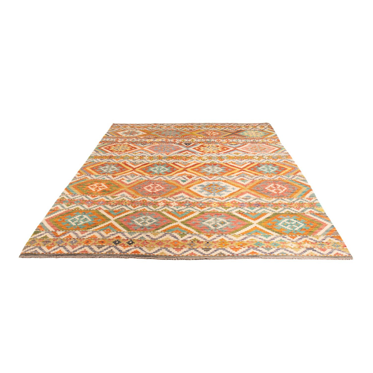 Tapis Kelim - Splash - 304 x 209 cm - multicolore
