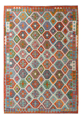 Tapis Kelim - Splash - 296 x 204 cm - multicolore