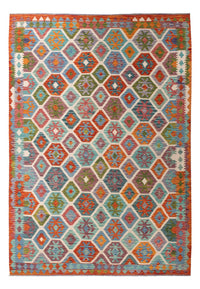 Tapis Kelim - Splash - 296 x 204 cm - multicolore