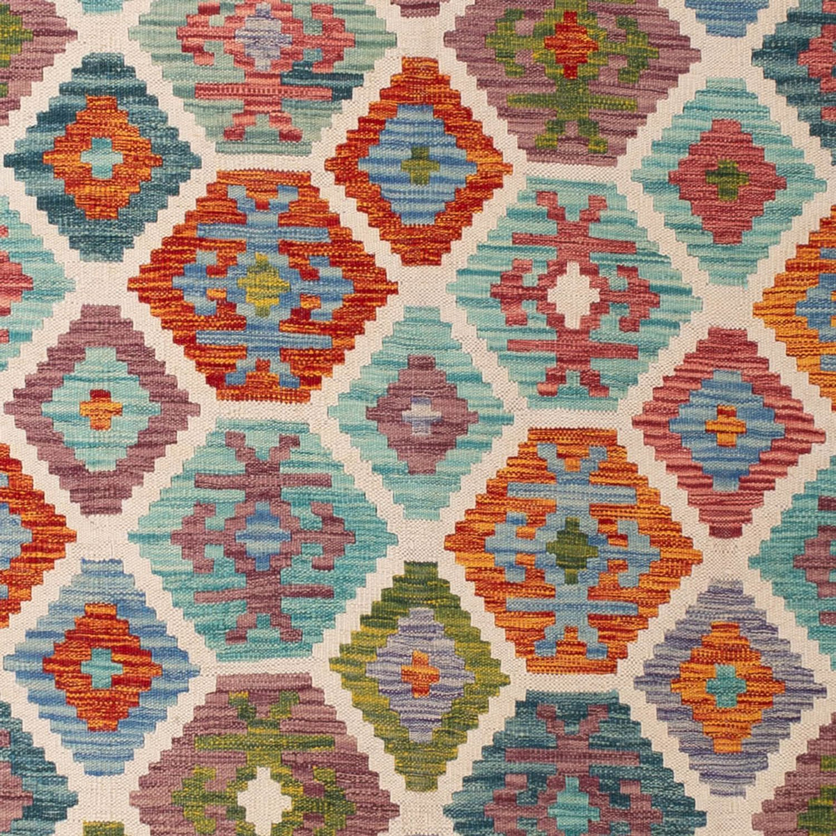 Tapis Kelim - Splash - 296 x 204 cm - multicolore