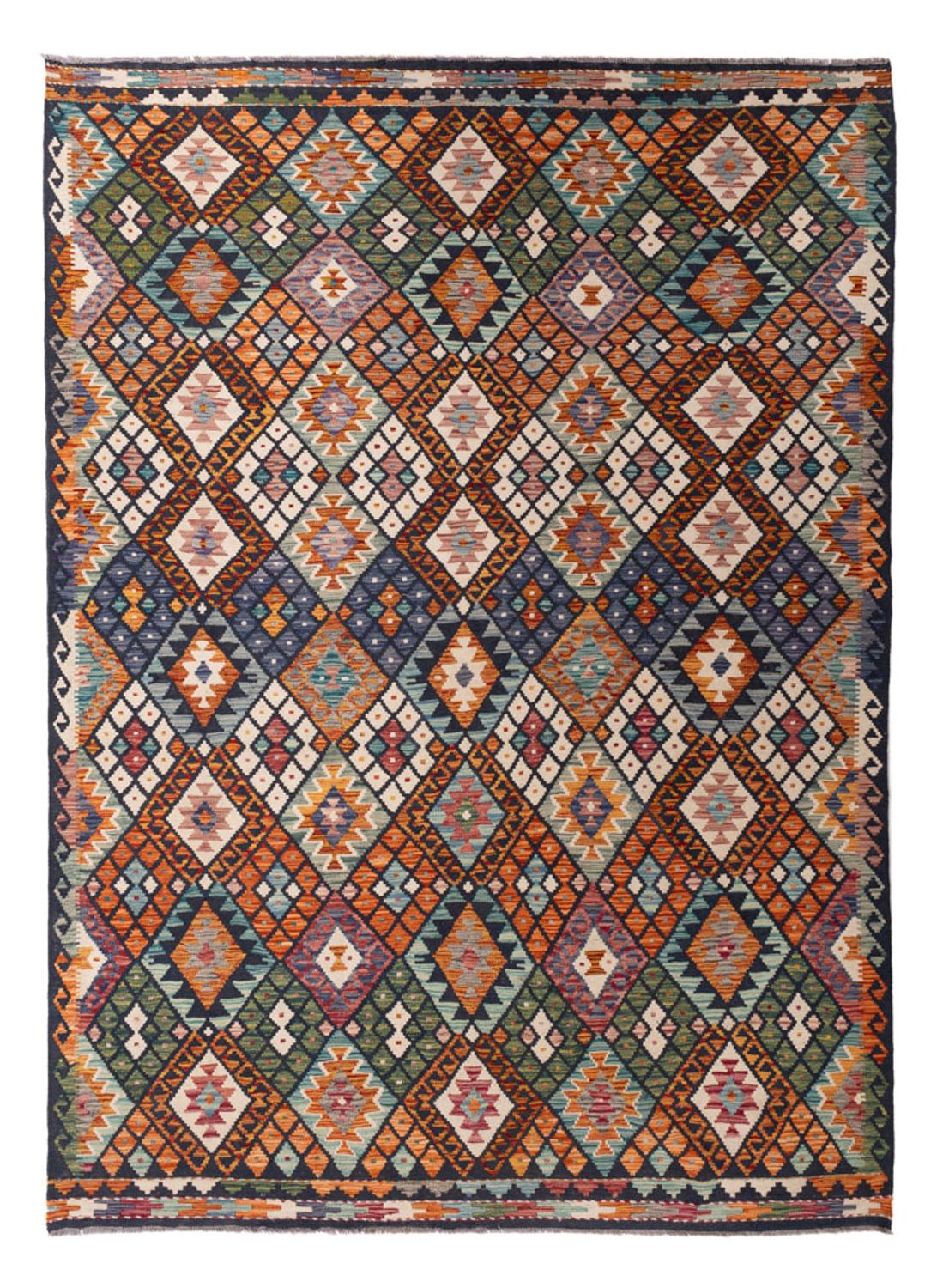 Tapis Kelim - Splash - 290 x 206 cm - multicolore