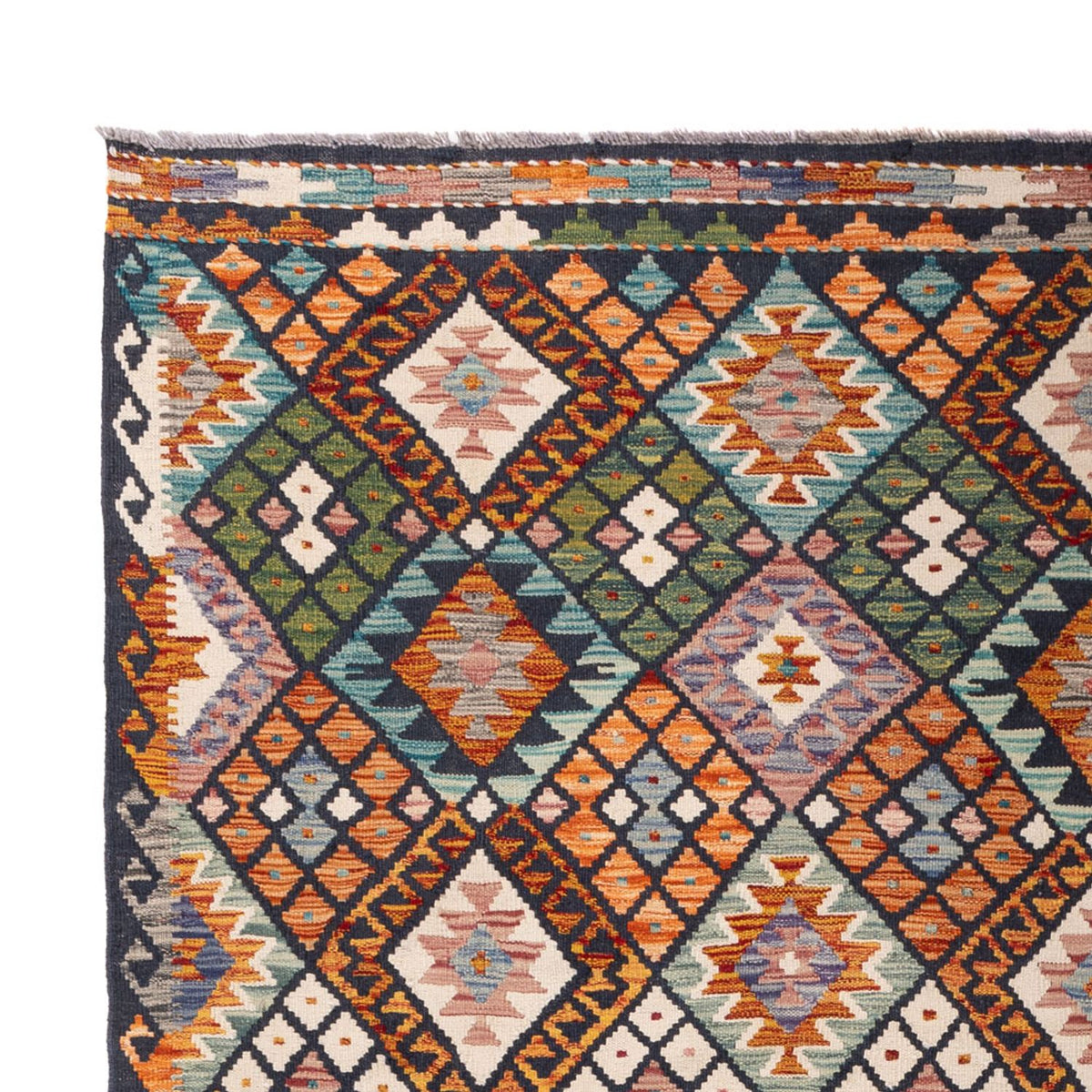 Tapis Kelim - Splash - 290 x 206 cm - multicolore