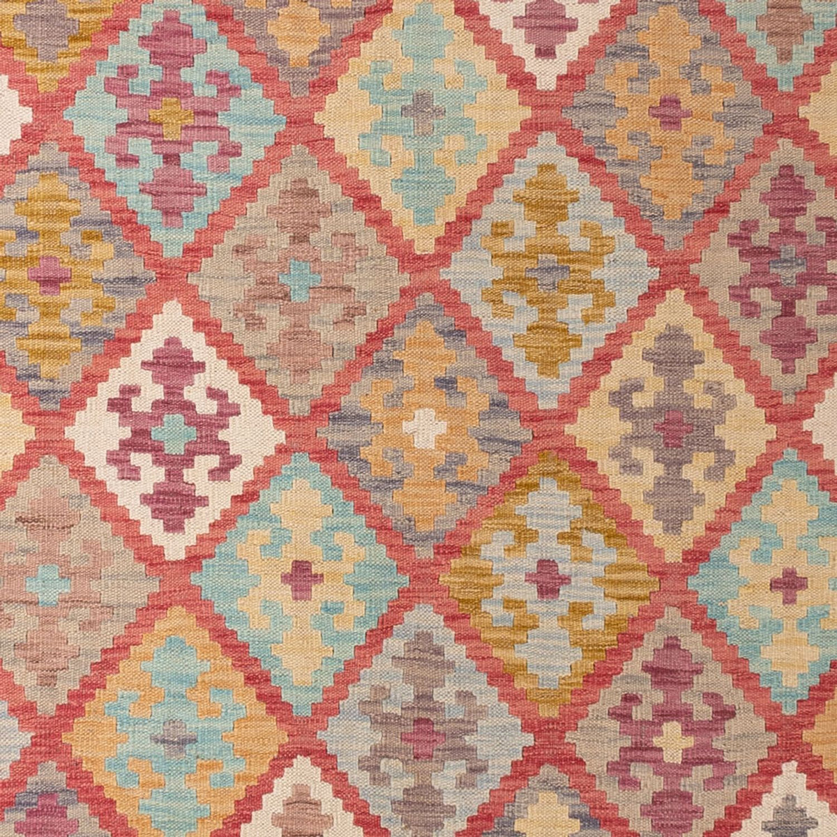 Tapis Kelim - Splash - 299 x 206 cm - multicolore