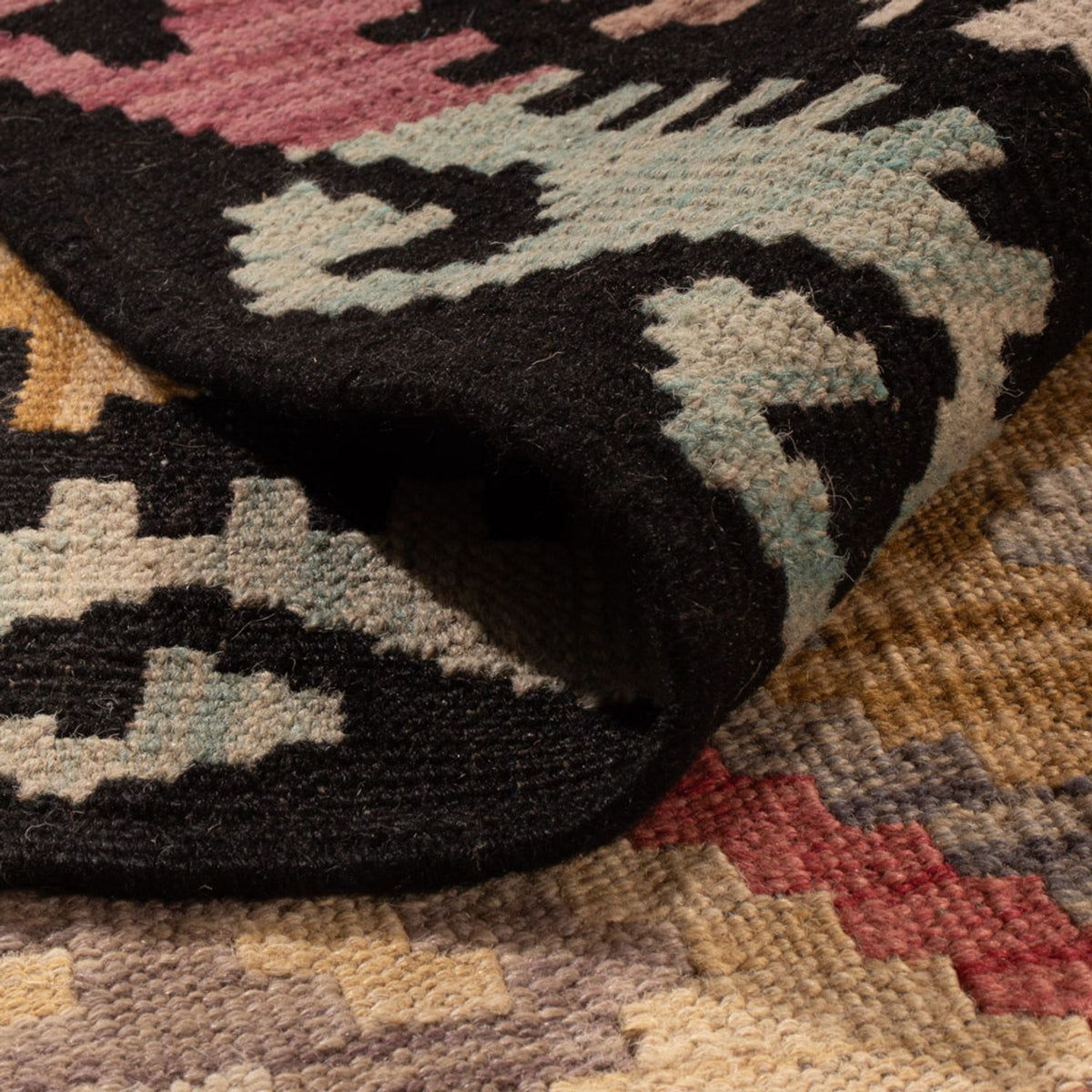 Tapis Kelim - Splash - 299 x 206 cm - multicolore