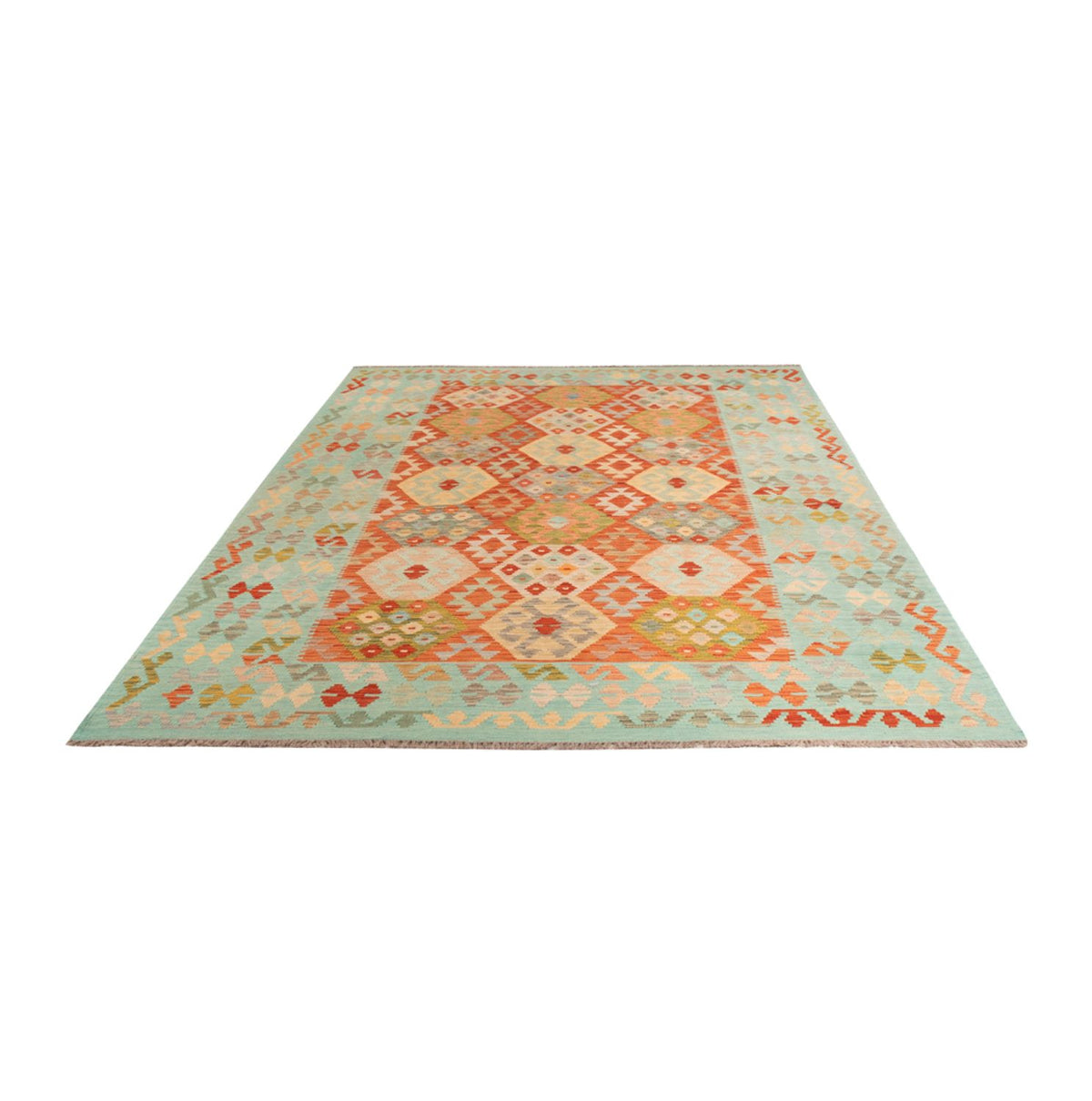 Tapis Kelim - Splash - 305 x 195 cm - multicolore