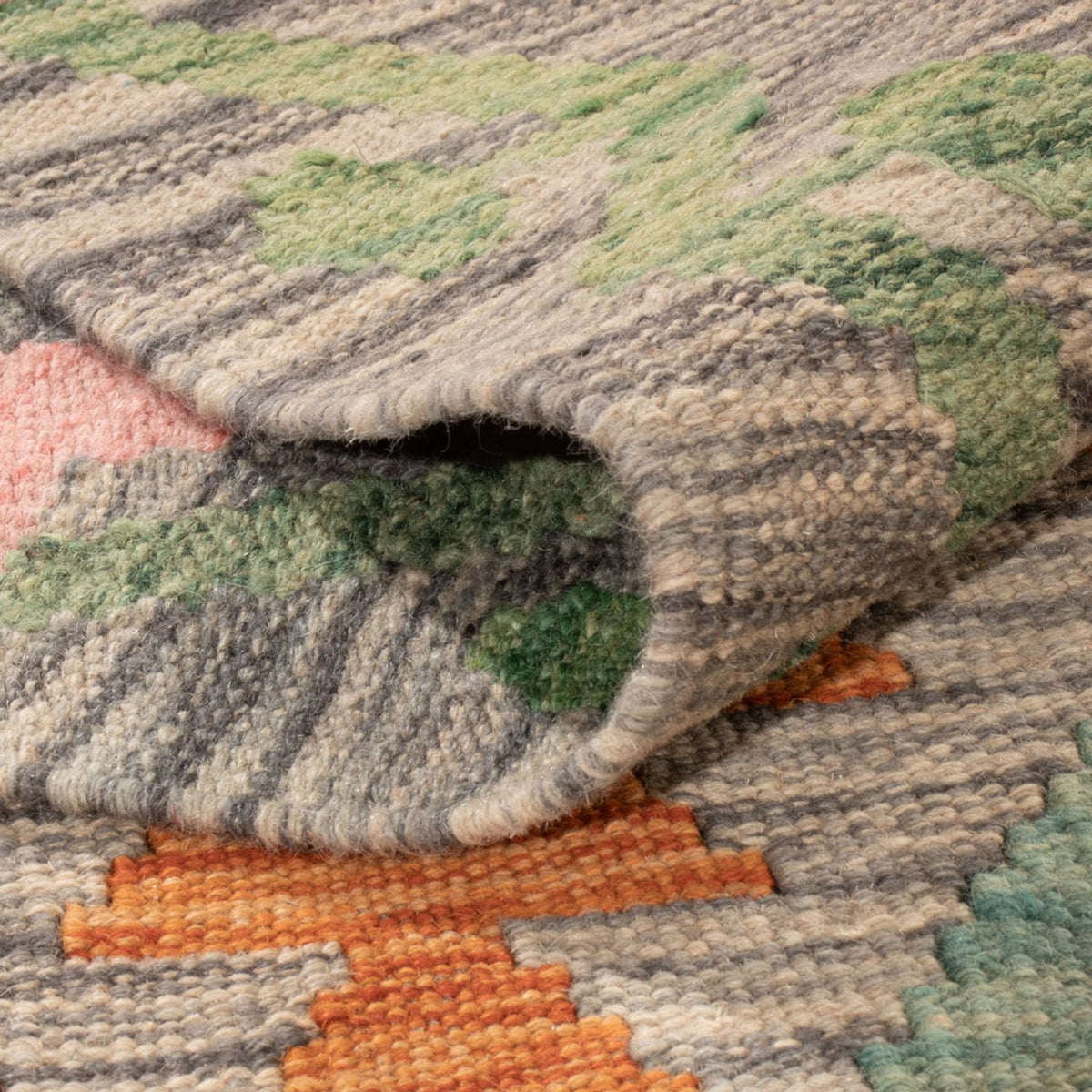 Tapis Kelim - Splash - 294 x 202 cm - multicolore