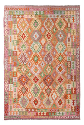 Tapis Kelim - Splash - 304 x 205 cm - multicolore