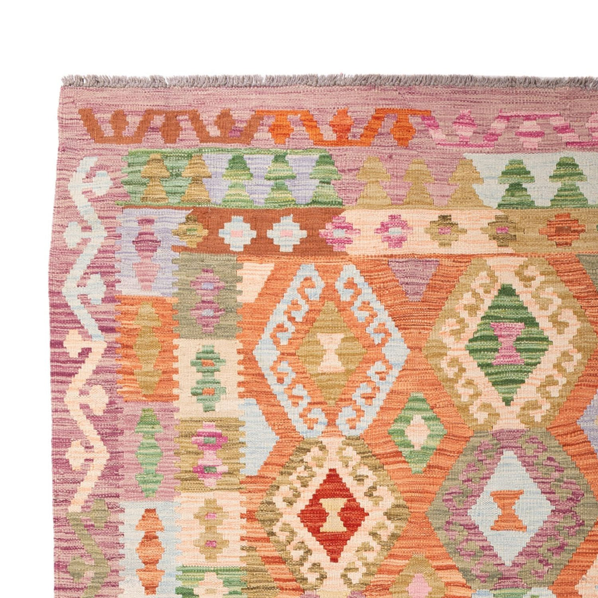 Tapis Kelim - Splash - 304 x 205 cm - multicolore