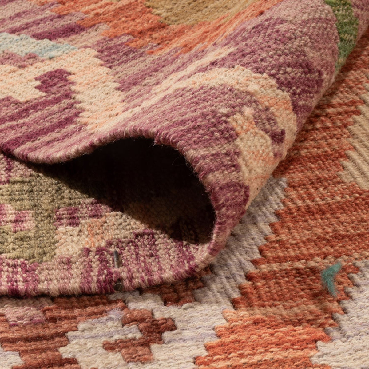 Tapis Kelim - Splash - 304 x 205 cm - multicolore