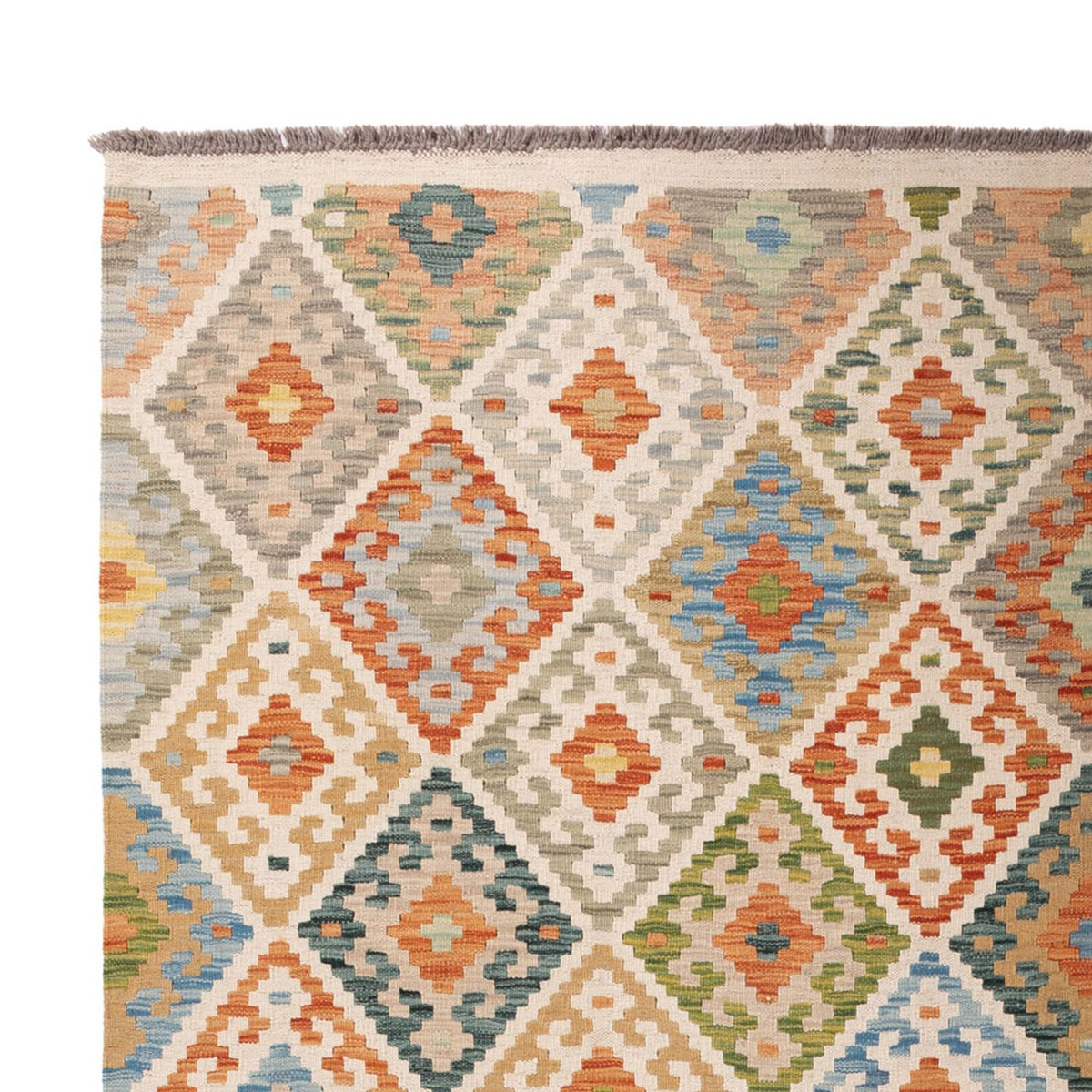 Tapis Kelim - Splash - 299 x 206 cm - multicolore