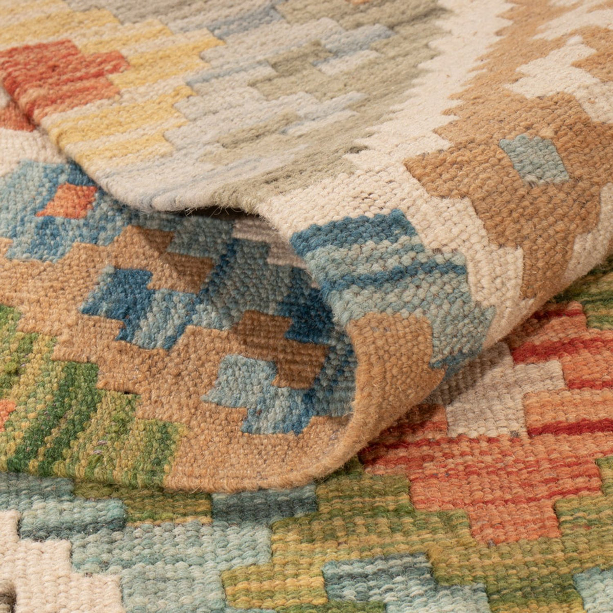 Tapis Kelim - Splash - 299 x 206 cm - multicolore