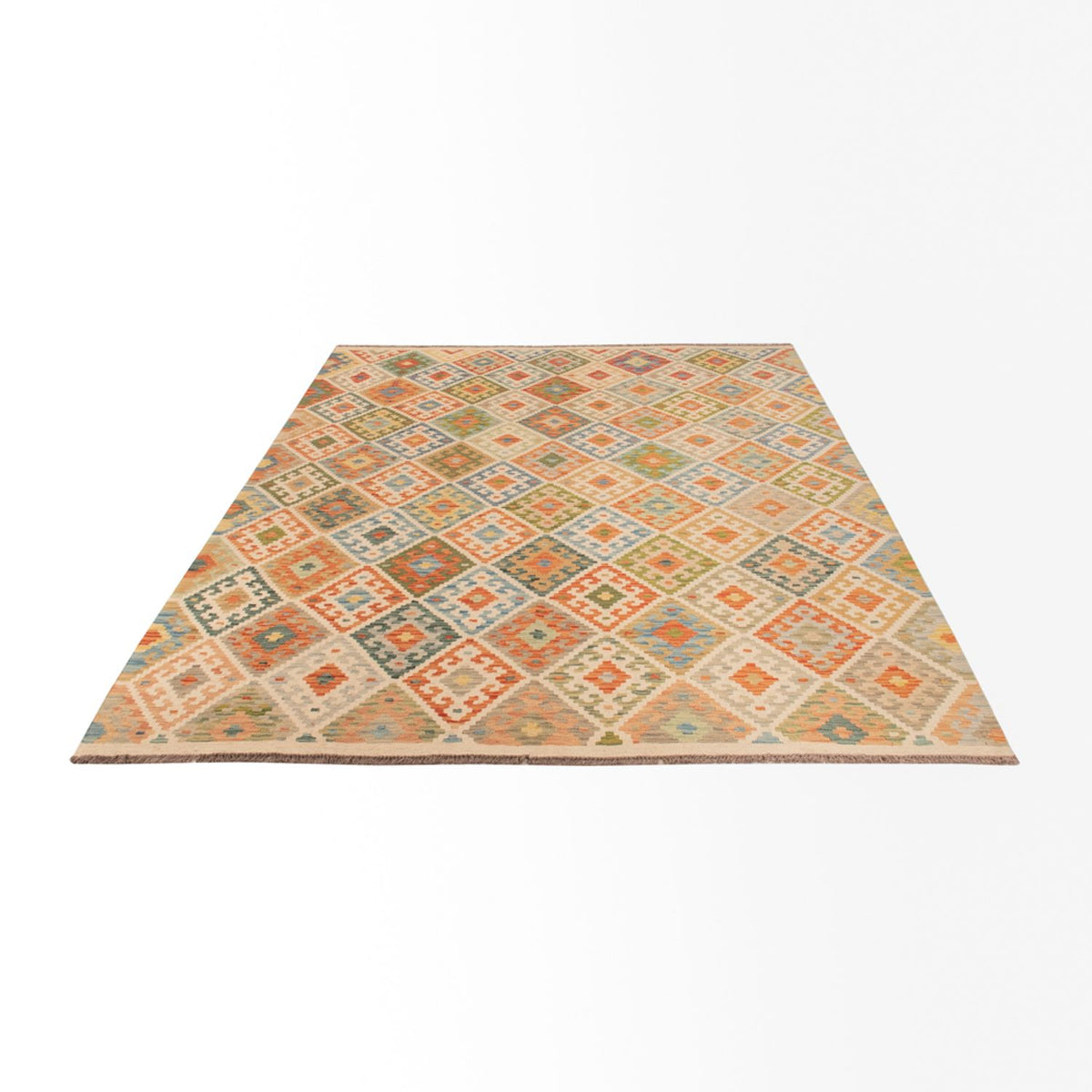 Tapis Kelim - Splash - 299 x 206 cm - multicolore