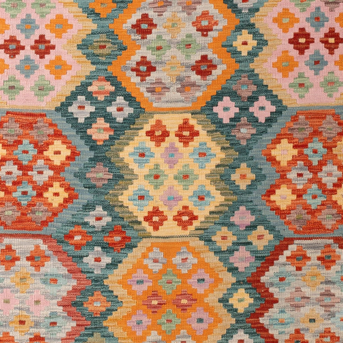 Tapis Kelim - Splash - 294 x 206 cm - multicolore