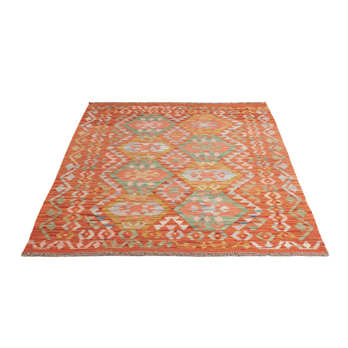 Tapis Kelim - Splash - 177 x 118 cm - multicolore