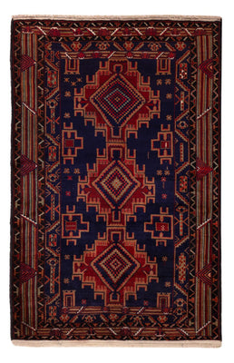 Tapis Belutsch - 200 x 122 cm - rouge foncé