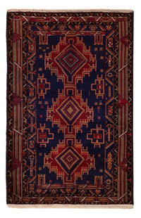 Tapis Belutsch - 200 x 122 cm - rouge foncé