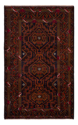 Tapis Belutsch - 213 x 128 cm - rouge foncé