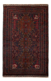Tapis Belutsch - 195 x 120 cm - rouge foncé