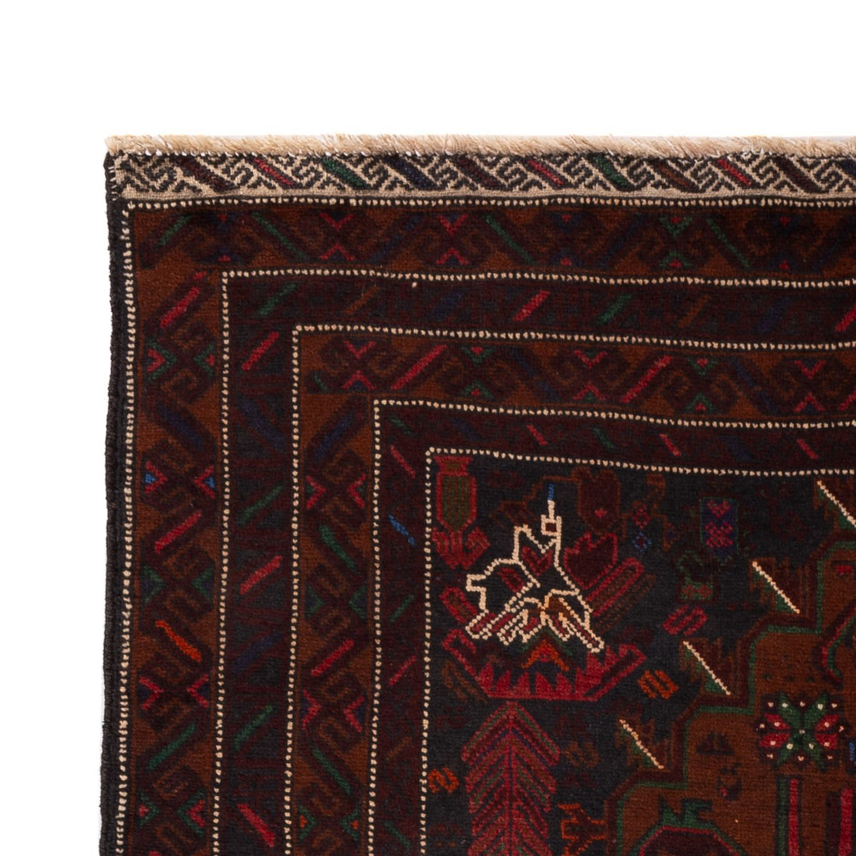 Tapis Belutsch - 195 x 120 cm - rouge foncé