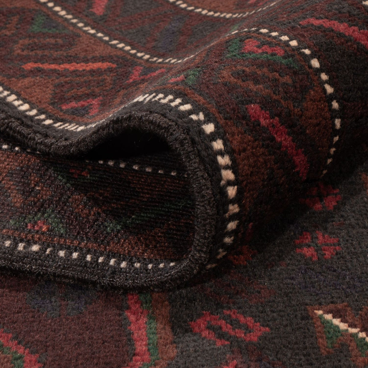 Tapis Belutsch - 195 x 120 cm - rouge foncé