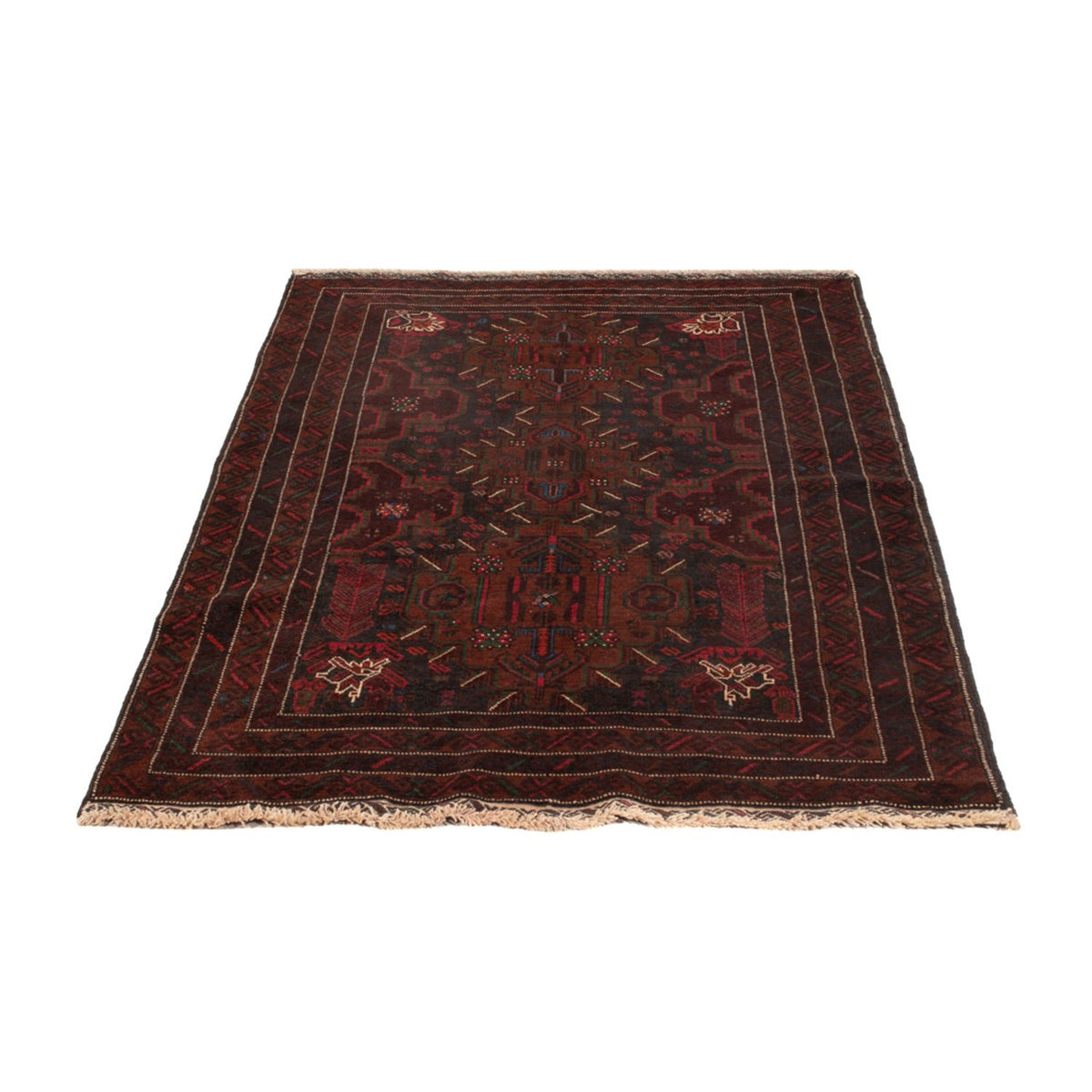 Tapis Belutsch - 195 x 120 cm - rouge foncé