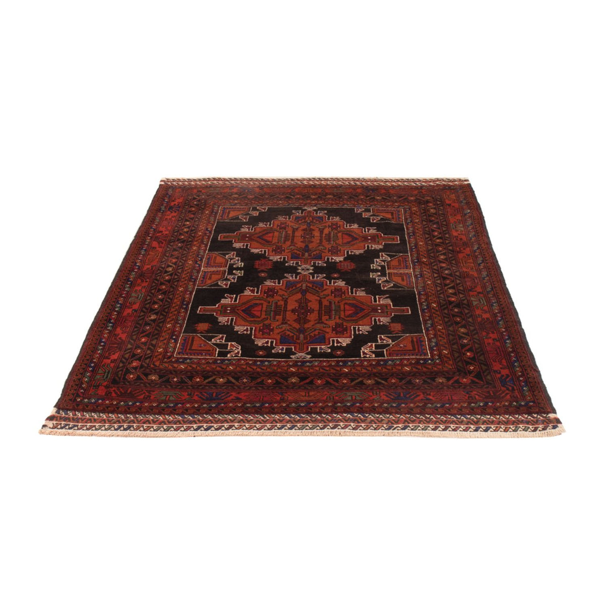 Tapis Belutsch - 193 x 130 cm - rouge foncé