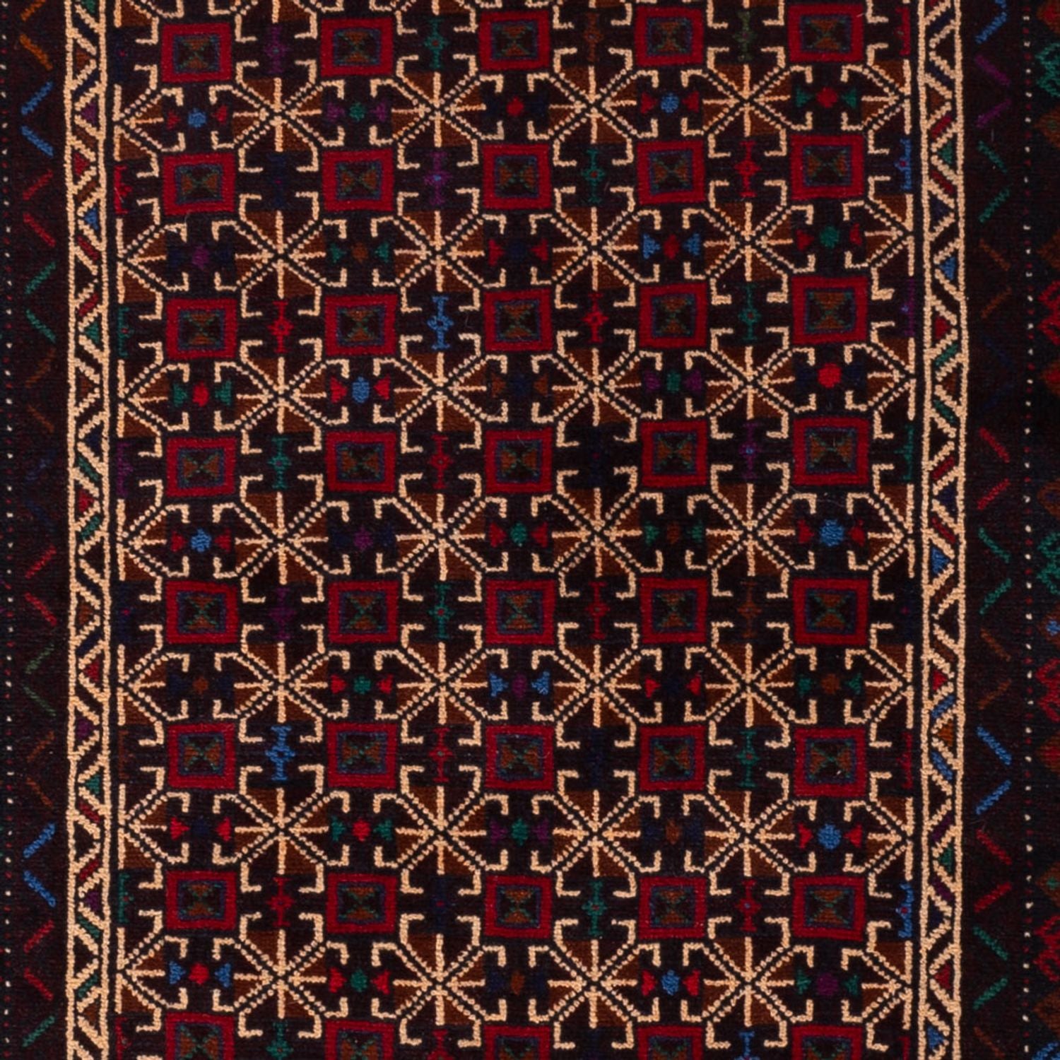 Tapis de couloir Tapis Belutsch - 200 x 114 cm - rouge foncé