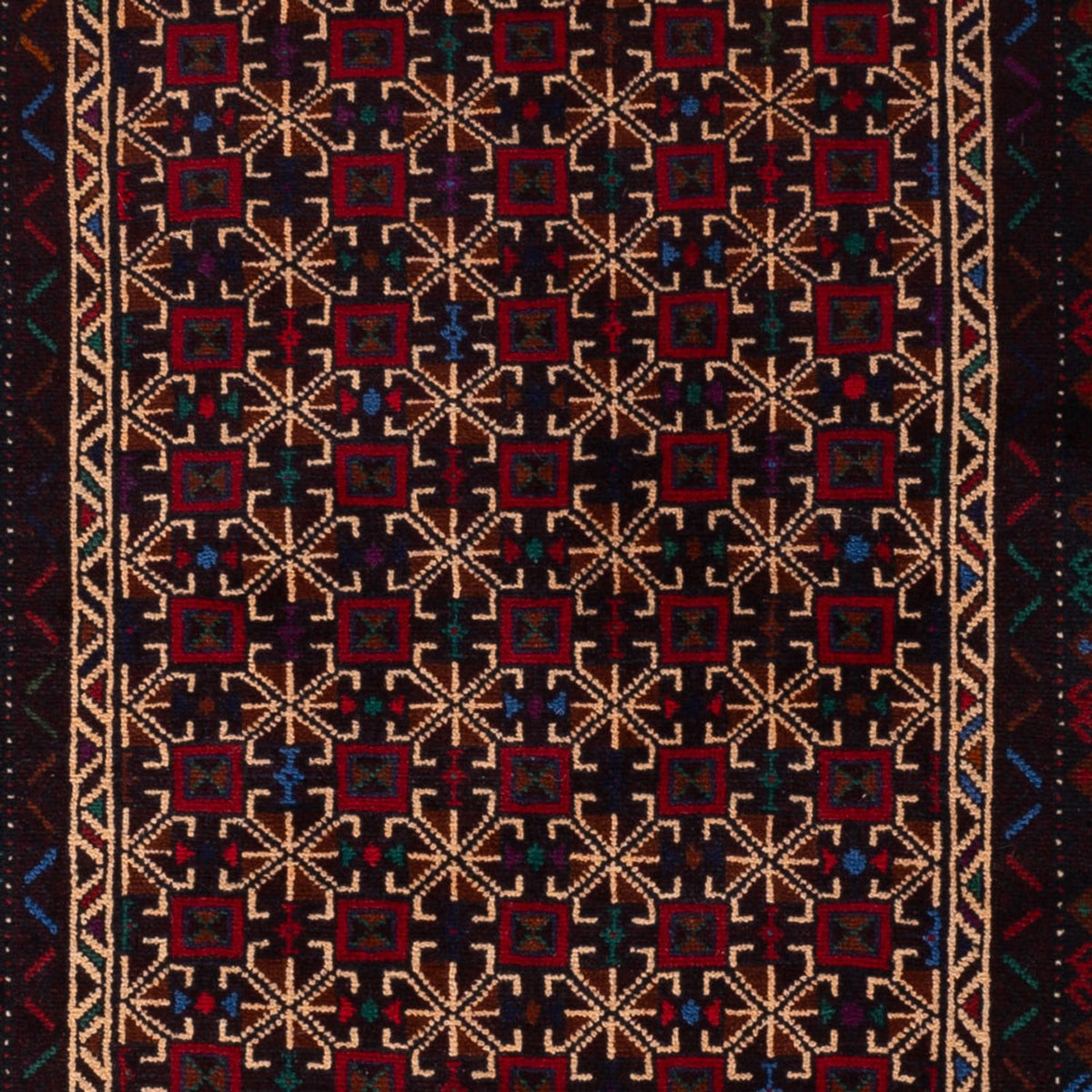 Tapis de couloir Tapis Belutsch - 200 x 114 cm - rouge foncé