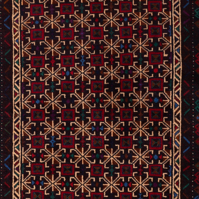 Tapis de couloir Tapis Belutsch - 200 x 114 cm - rouge foncé