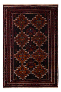 Tapis Belutsch - 192 x 127 cm - rouge foncé