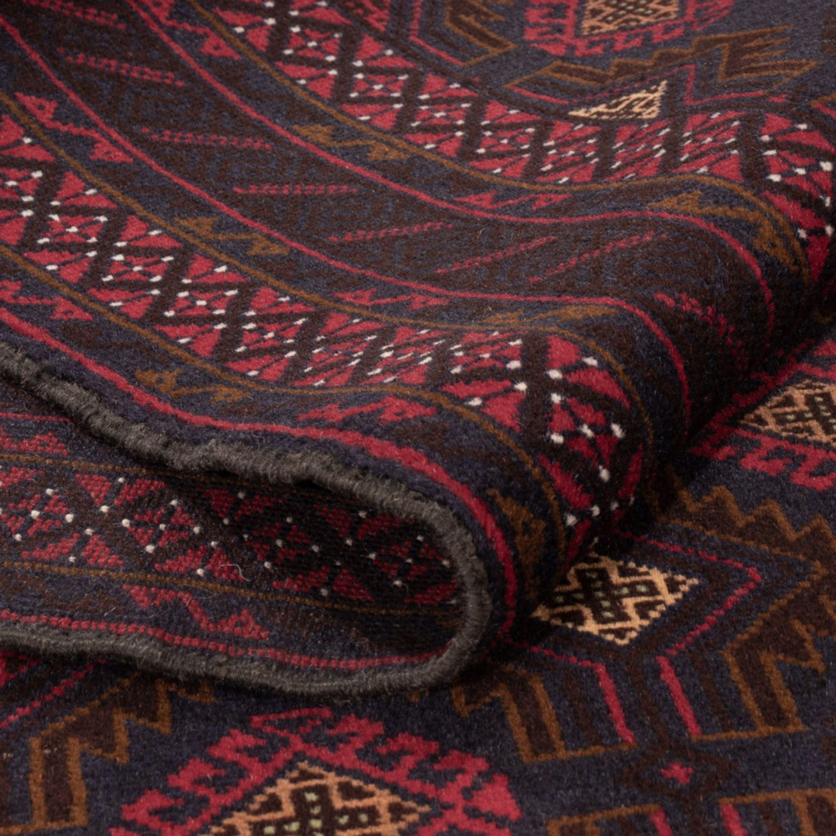 Tapis Belutsch - 194 x 122 cm - rouge foncé