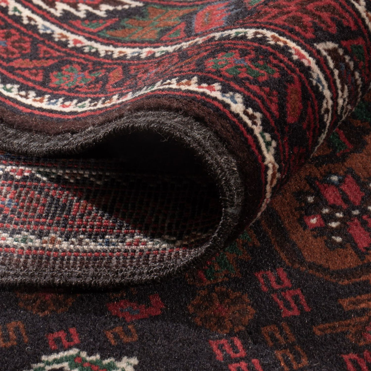 Tapis Belutsch - 202 x 119 cm - rouge foncé