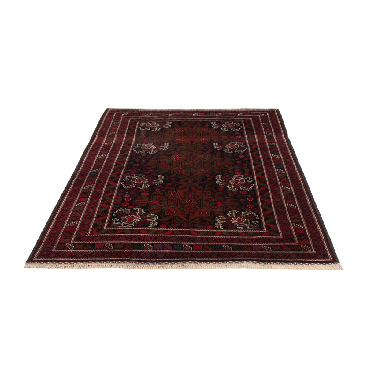 Tapis Belutsch - 202 x 119 cm - rouge foncé