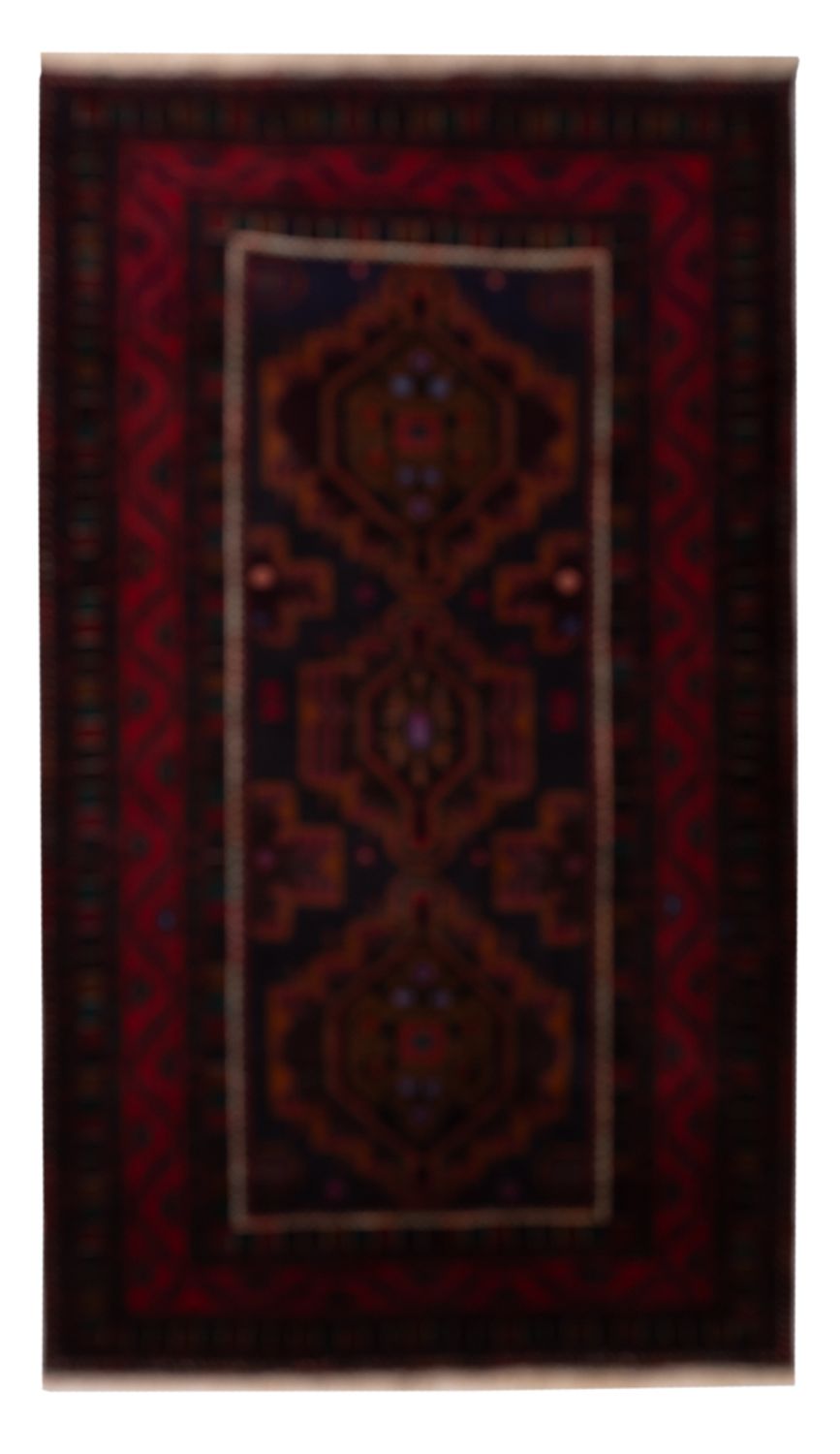 Tapis de couloir Tapis Belutsch - 227 x 129 cm - rouge foncé