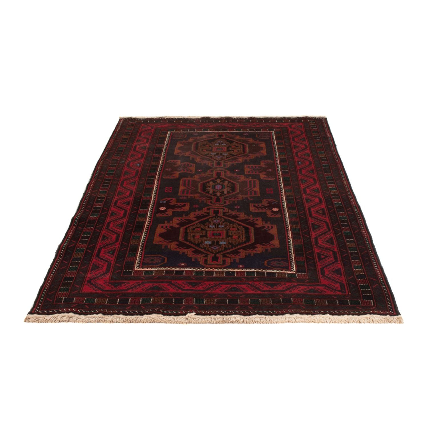 Tapis de couloir Tapis Belutsch - 227 x 129 cm - rouge foncé