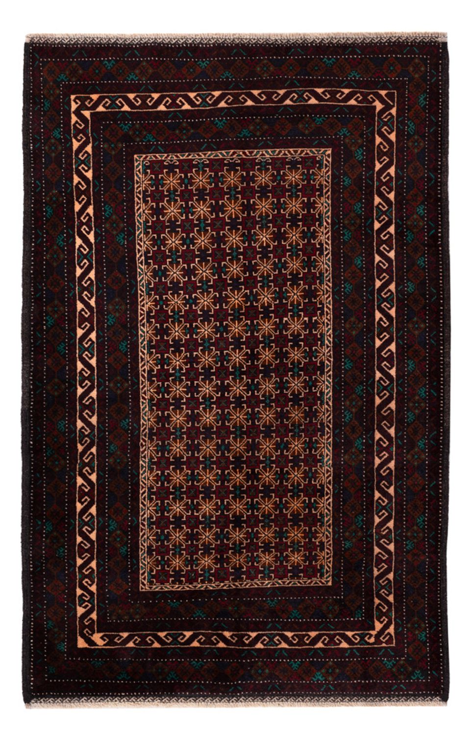 Tapis Belutsch - 192 x 119 cm - beige foncé