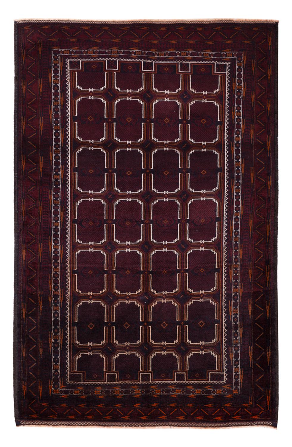 Tapis Belutsch - 207 x 130 cm - marron foncé