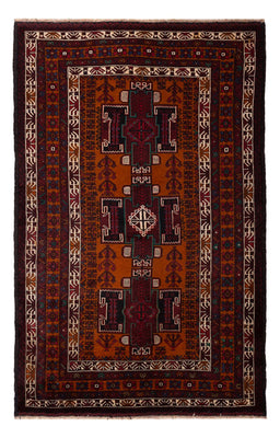 Tapis Belutsch - 198 x 123 cm - rouge foncé