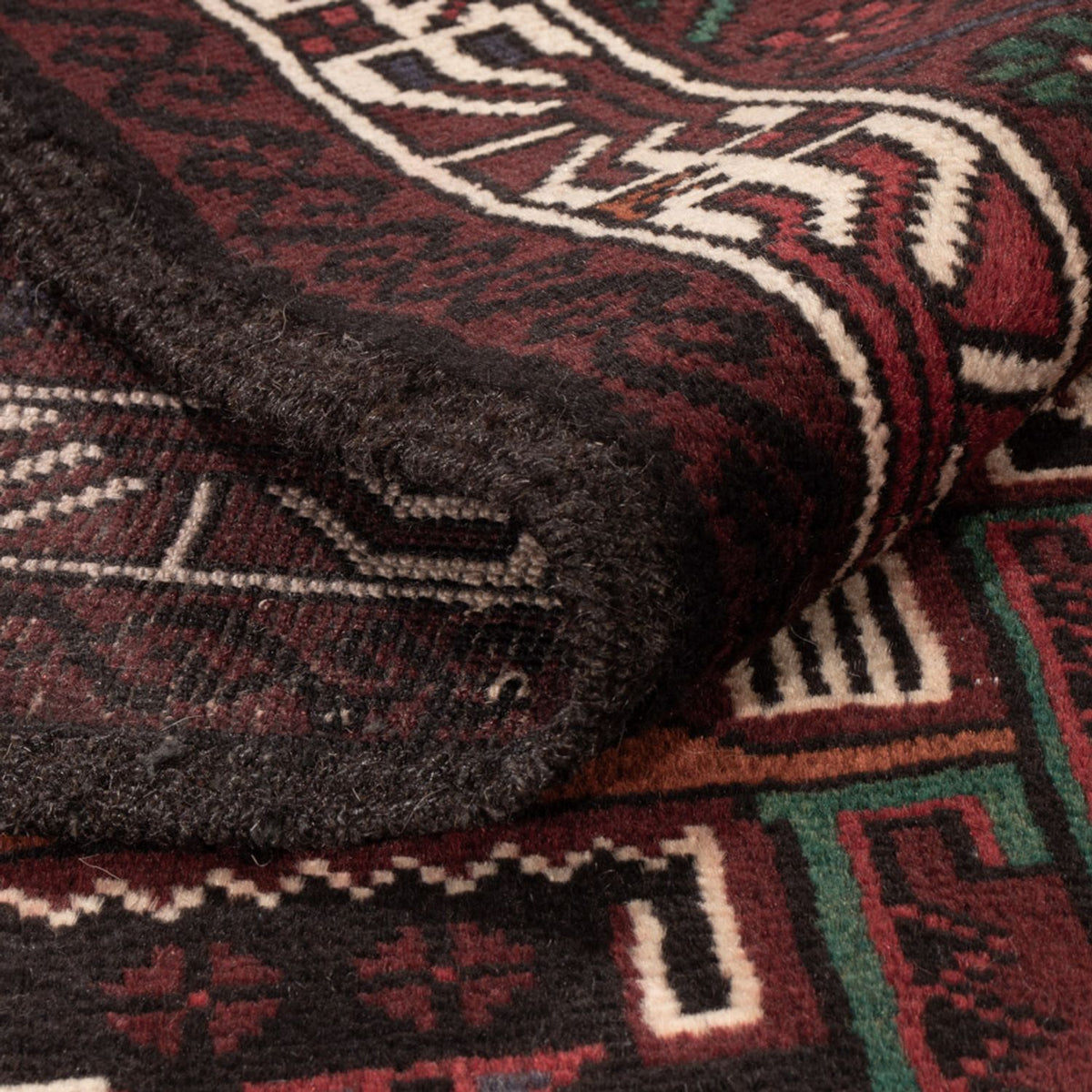 Tapis Belutsch - 198 x 123 cm - rouge foncé