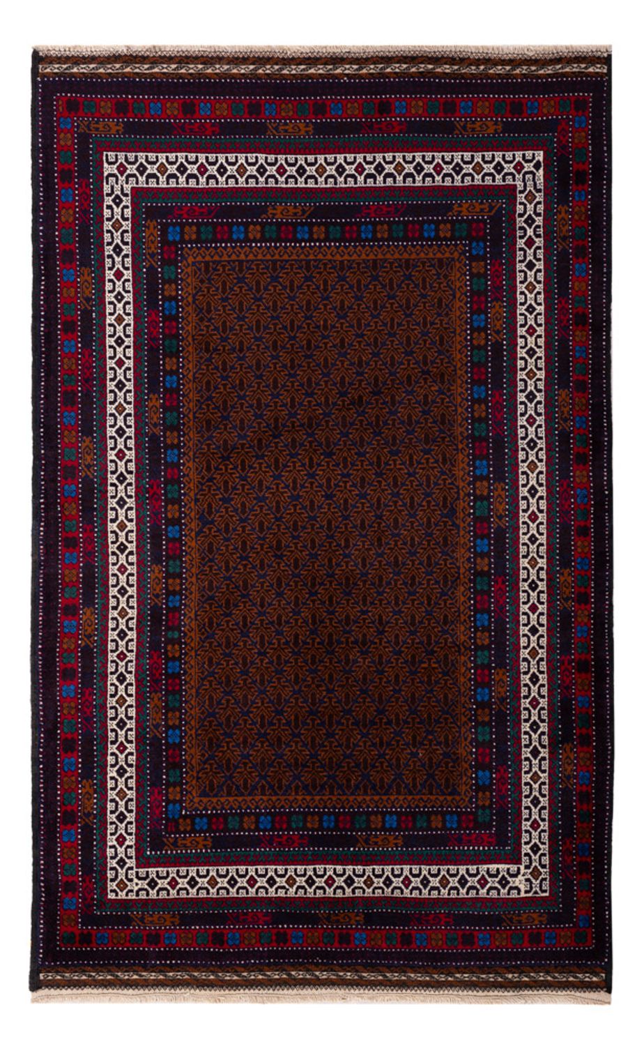 Tapis Belutsch - 185 x 120 cm - rouge foncé