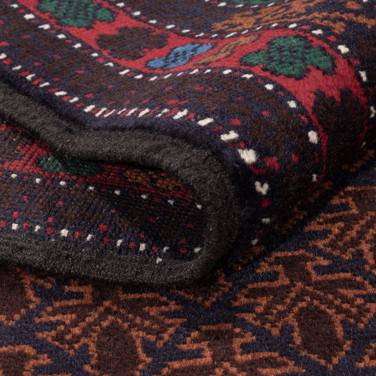 Tapis Belutsch - 185 x 120 cm - rouge foncé