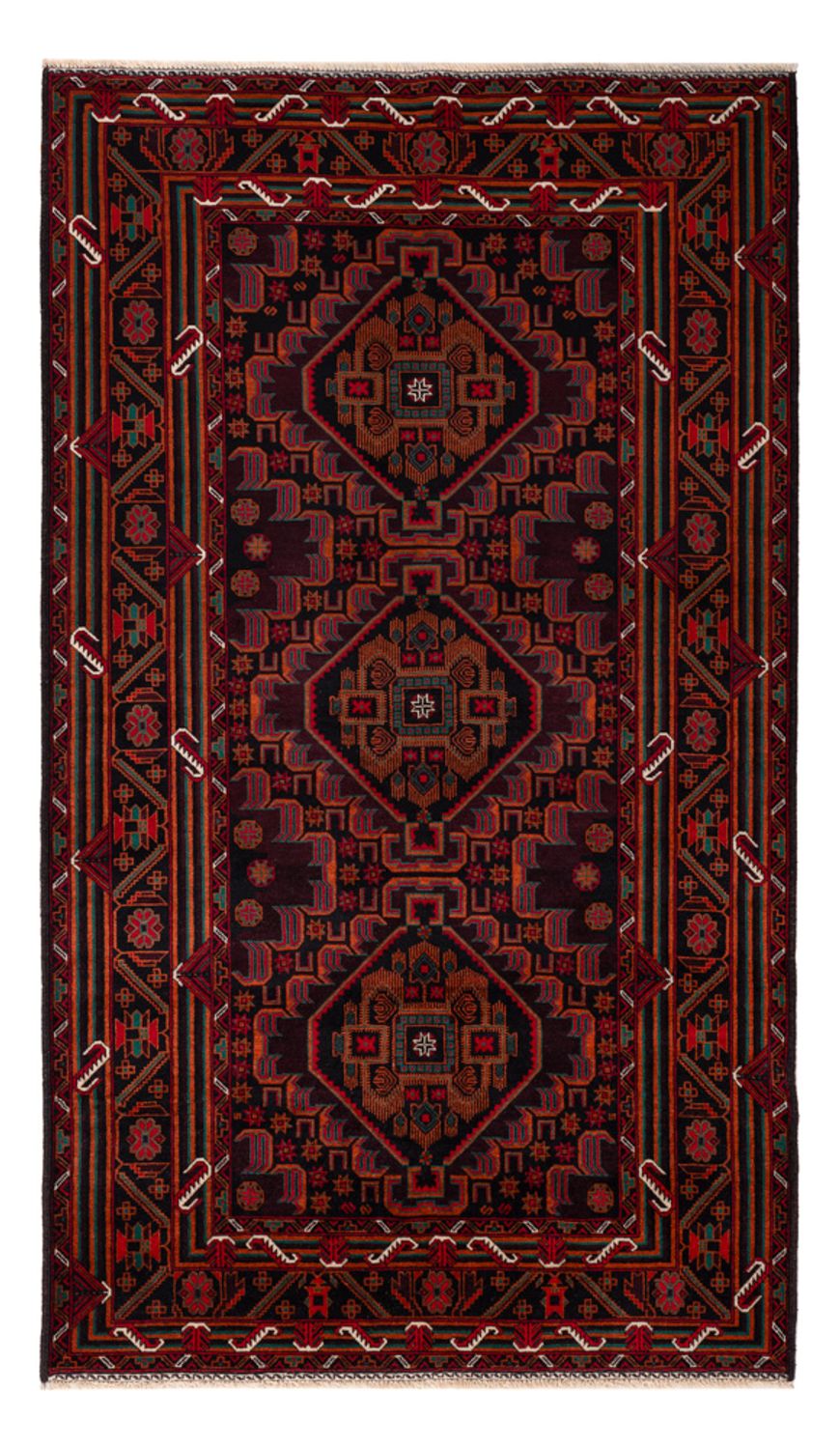 Tapis Belutsch - 206 x 117 cm - rouge foncé