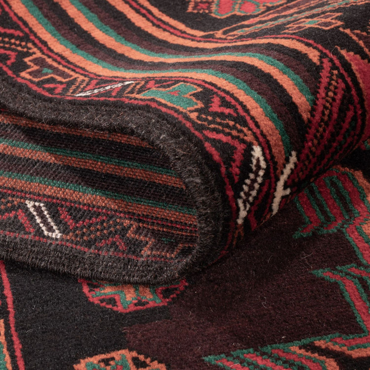 Tapis Belutsch - 206 x 117 cm - rouge foncé