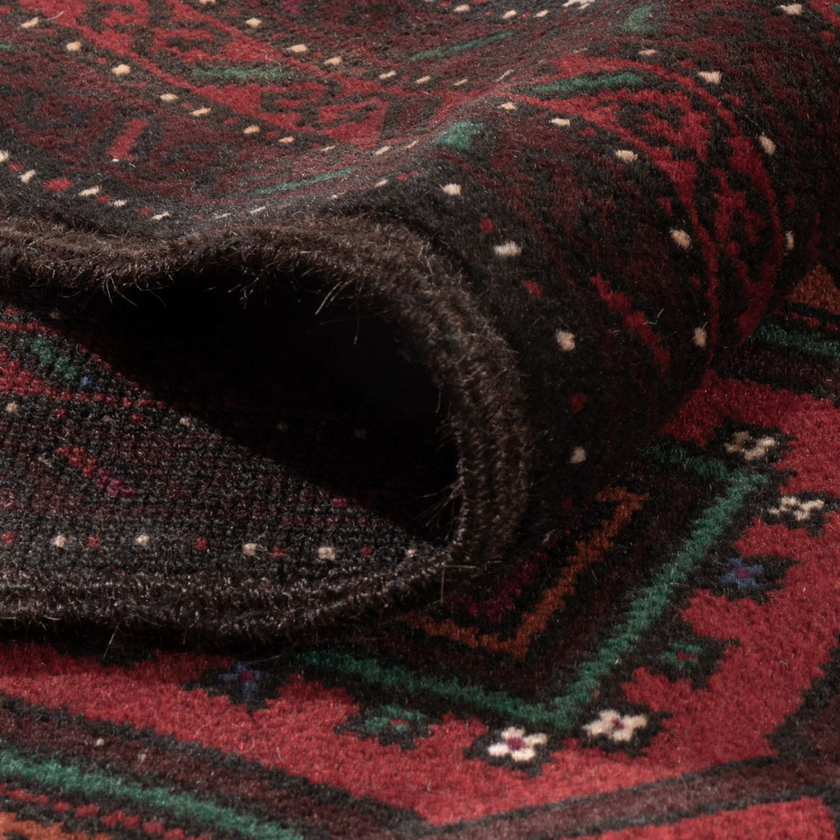 Tapis Belutsch - 203 x 120 cm - rouge foncé