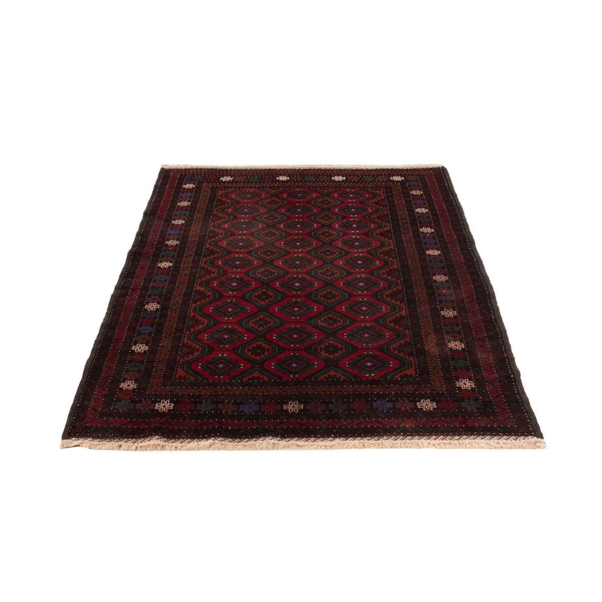 Tapis Belutsch - 203 x 120 cm - rouge foncé